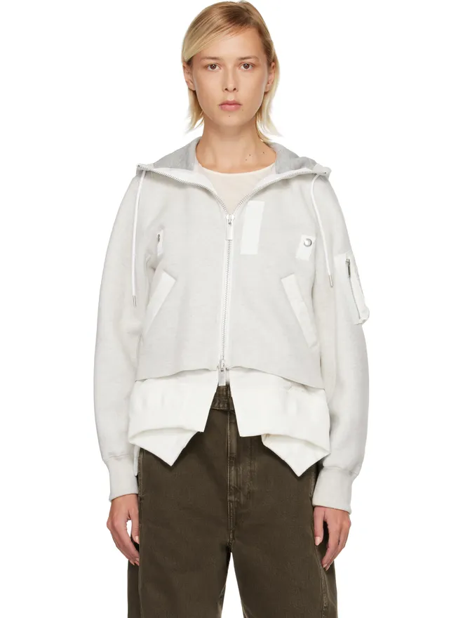 sacai sacai Sponge Sweat & Nylon Twill フーディの商品画像