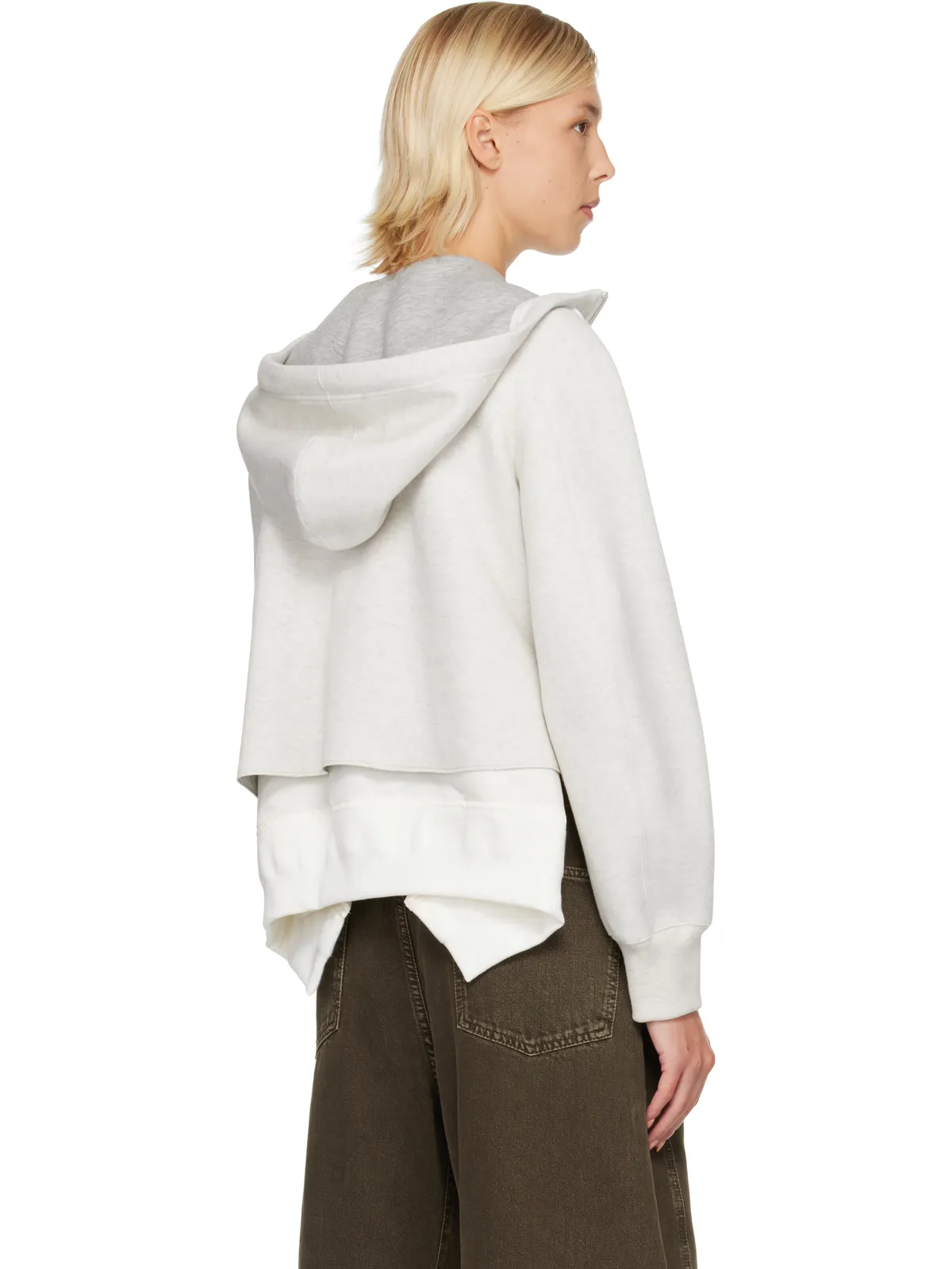 sacai Sponge Sweat & Nylon Twill フーディ - 画像3