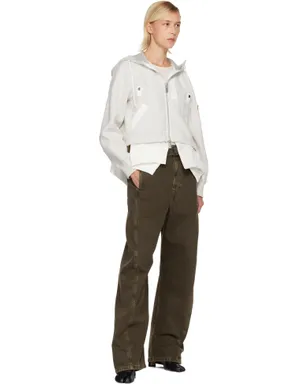 sacai Sponge Sweat & Nylon Twill フーディ - サムネイル4