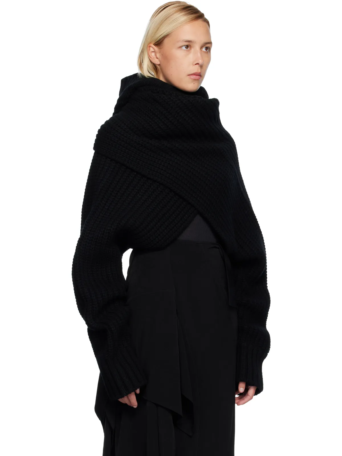sacai ウールニット プルオーバー タートルネック - 画像2