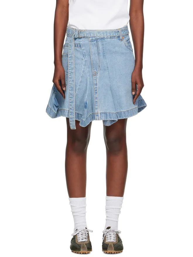 sacai sacai アシンメトリー デニム ミニスカートの商品画像