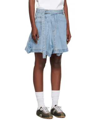 sacai アシンメトリー デニム ミニスカート - サムネイル2