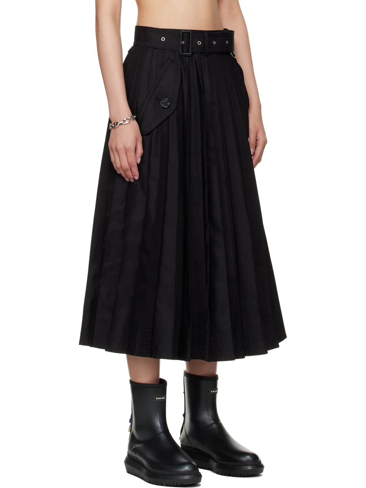sacai Cotton Gabardine ミディアムスカート - 画像2