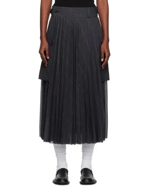 sacai グレンチェック ミディアムスカート - サムネイル1