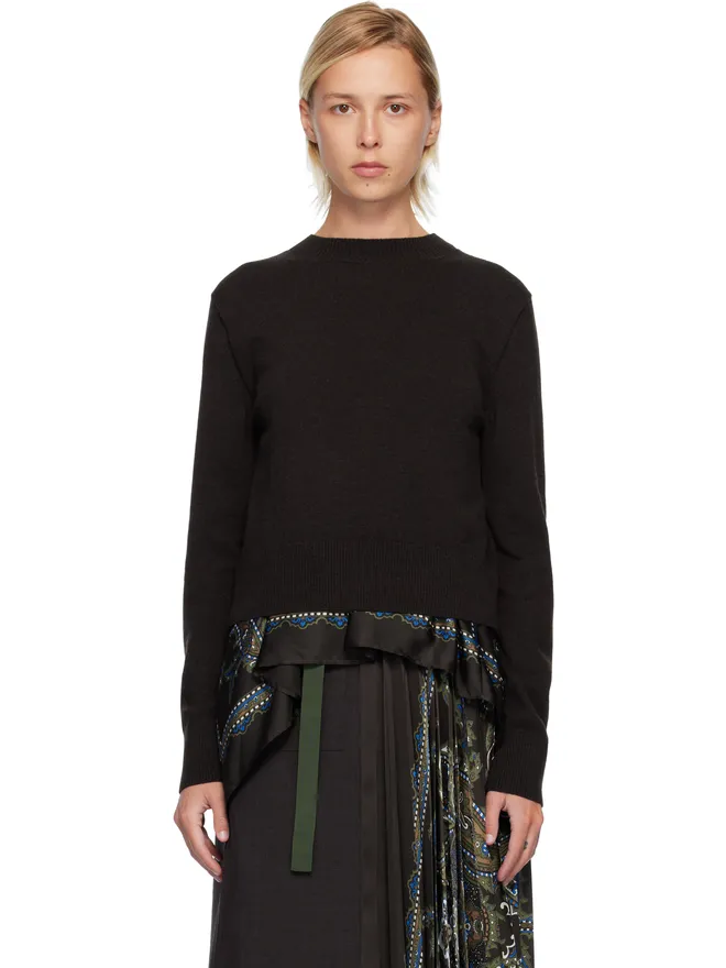 sacai sacai ペイズリープリント＆ウール セーターの商品画像