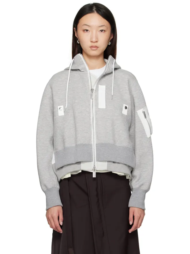 sacai sacai Sponge Sweat x Nylon Twill フーディの商品画像