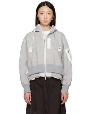 sacai Sponge Sweat x Nylon Twill フーディ - サムネイル1