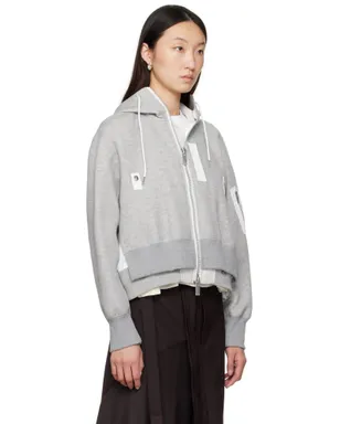 sacai Sponge Sweat x Nylon Twill フーディ - サムネイル2