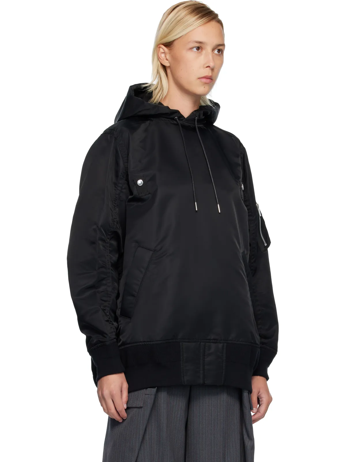 sacai ナイロンツイル フーディ - 画像2