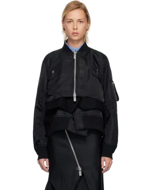 sacai ナイロンツイル＆メルトンウール ブルゾンジャケット - サムネイル1