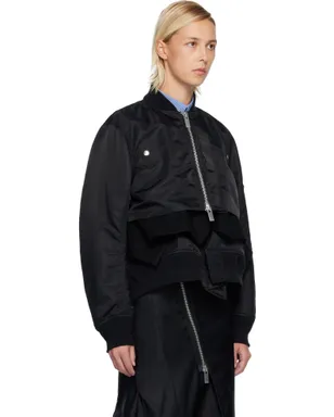 sacai ナイロンツイル＆メルトンウール ブルゾンジャケット - サムネイル2