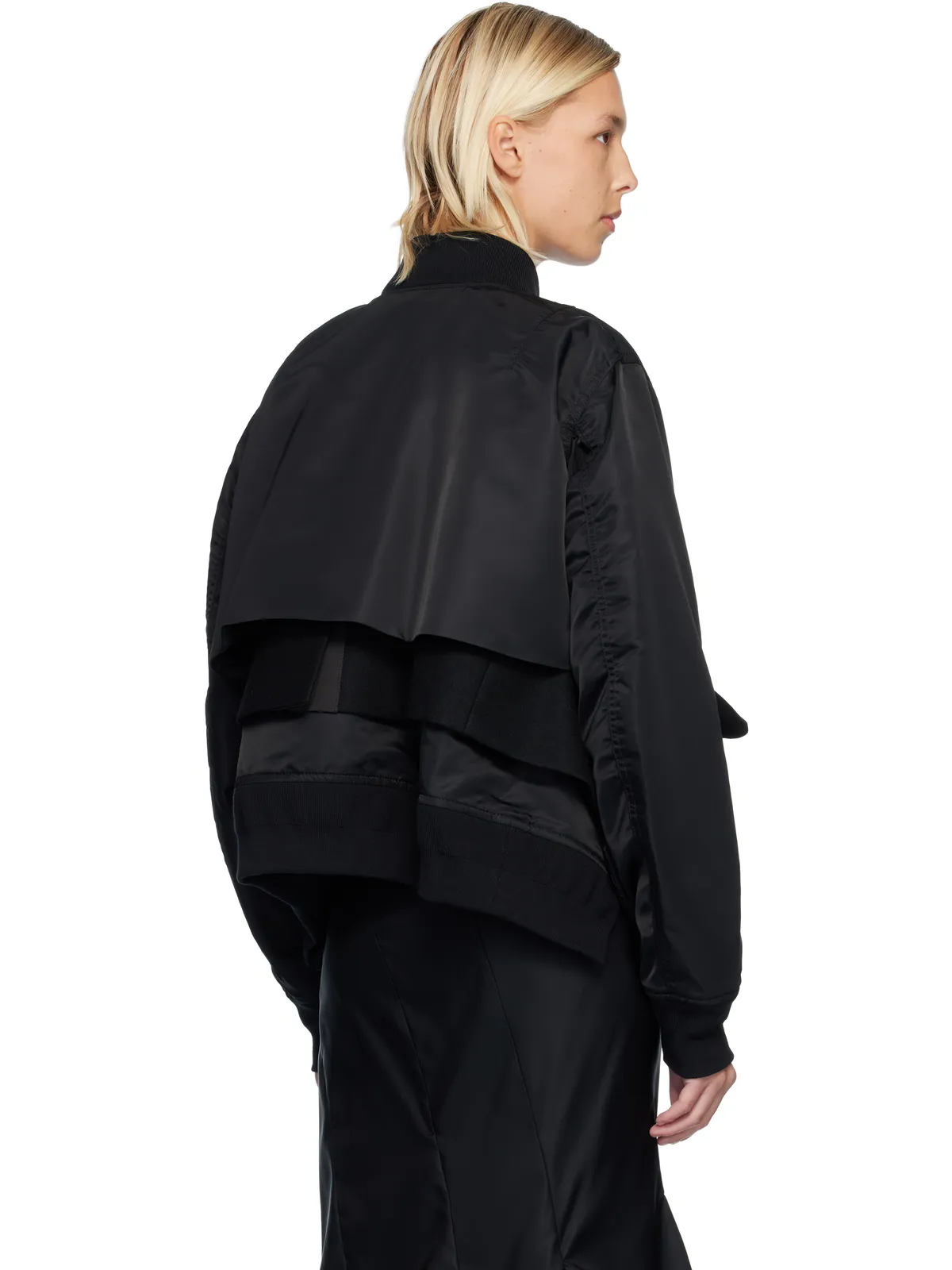 sacai ナイロンツイル＆メルトンウール ブルゾンジャケット - 画像3