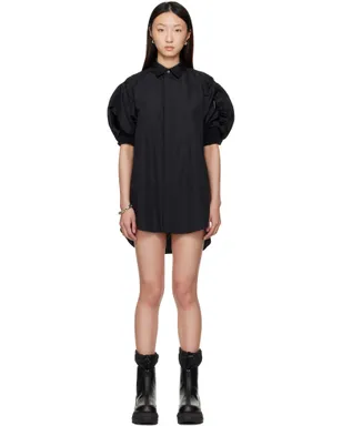 sacai Cotton Poplin & Nylon Twill ミニワンピース - サムネイル1