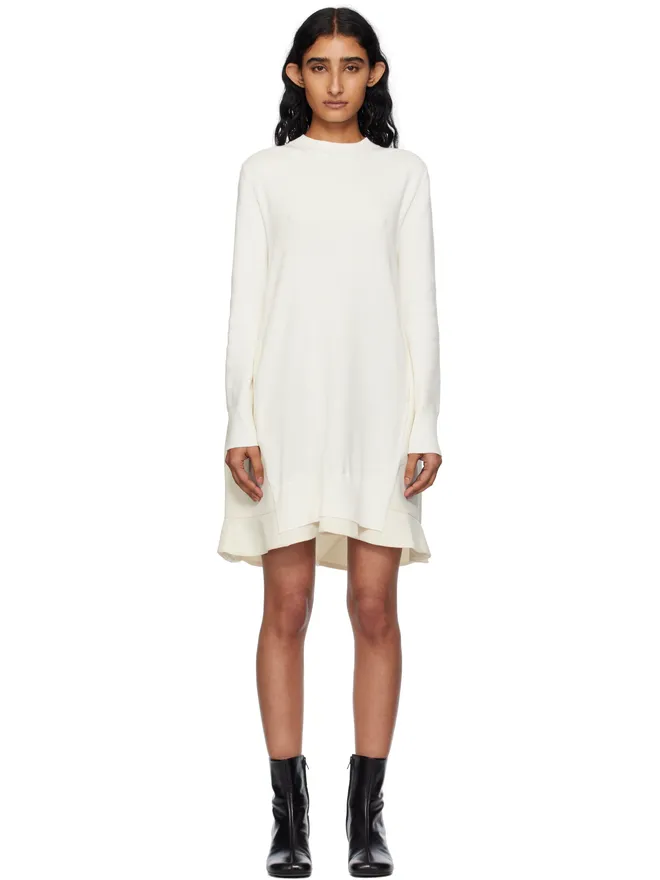 sacai sacai Suiting Mix Knit ミニワンピースの商品画像