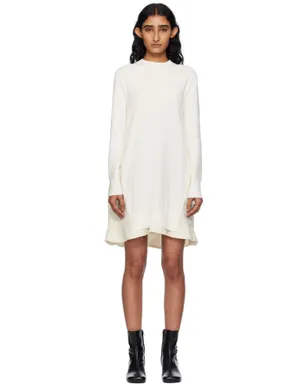 sacai Suiting Mix Knit ミニワンピース - サムネイル1