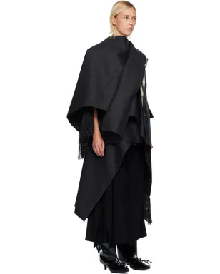 sacai ダブルフェイス プレイド メルトン ベスト - サムネイル2