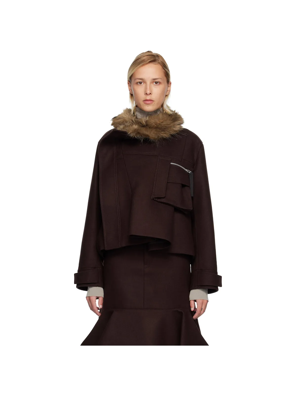 sacai メルトンウール ブルゾンジャケット - 画像1