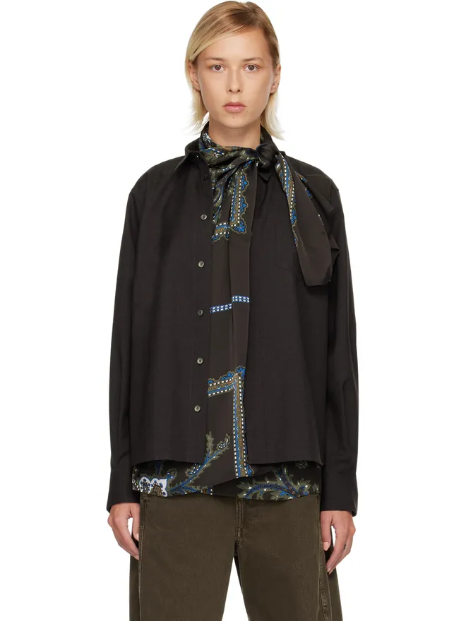 sacai sacai Suiting & Paisley プリントシャツの商品画像