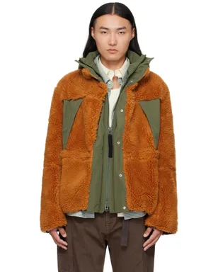 sacai フリース＆グログラン ジャケット - サムネイル1