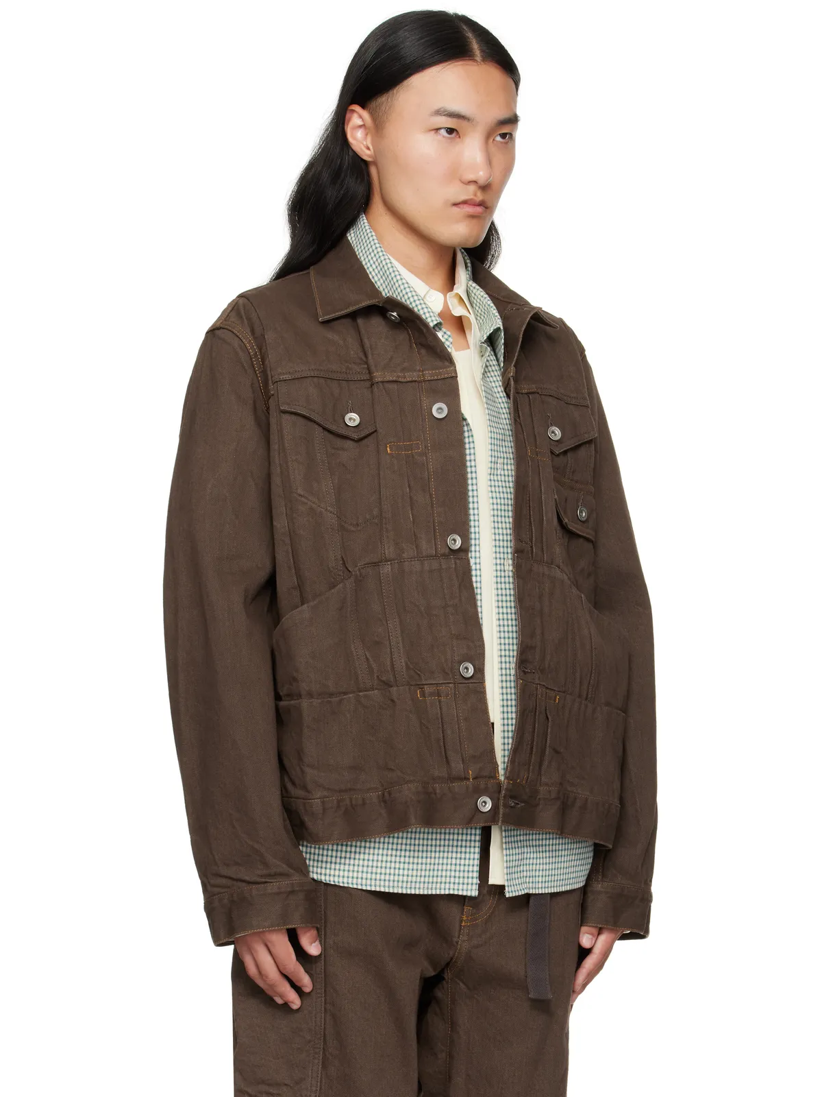 sacai コットン デニムジャケット - 画像2
