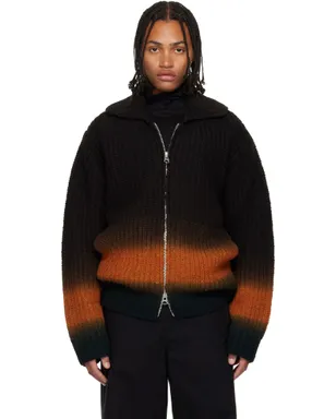 sacai ガーメントダイ ウール カーディガン - サムネイル1