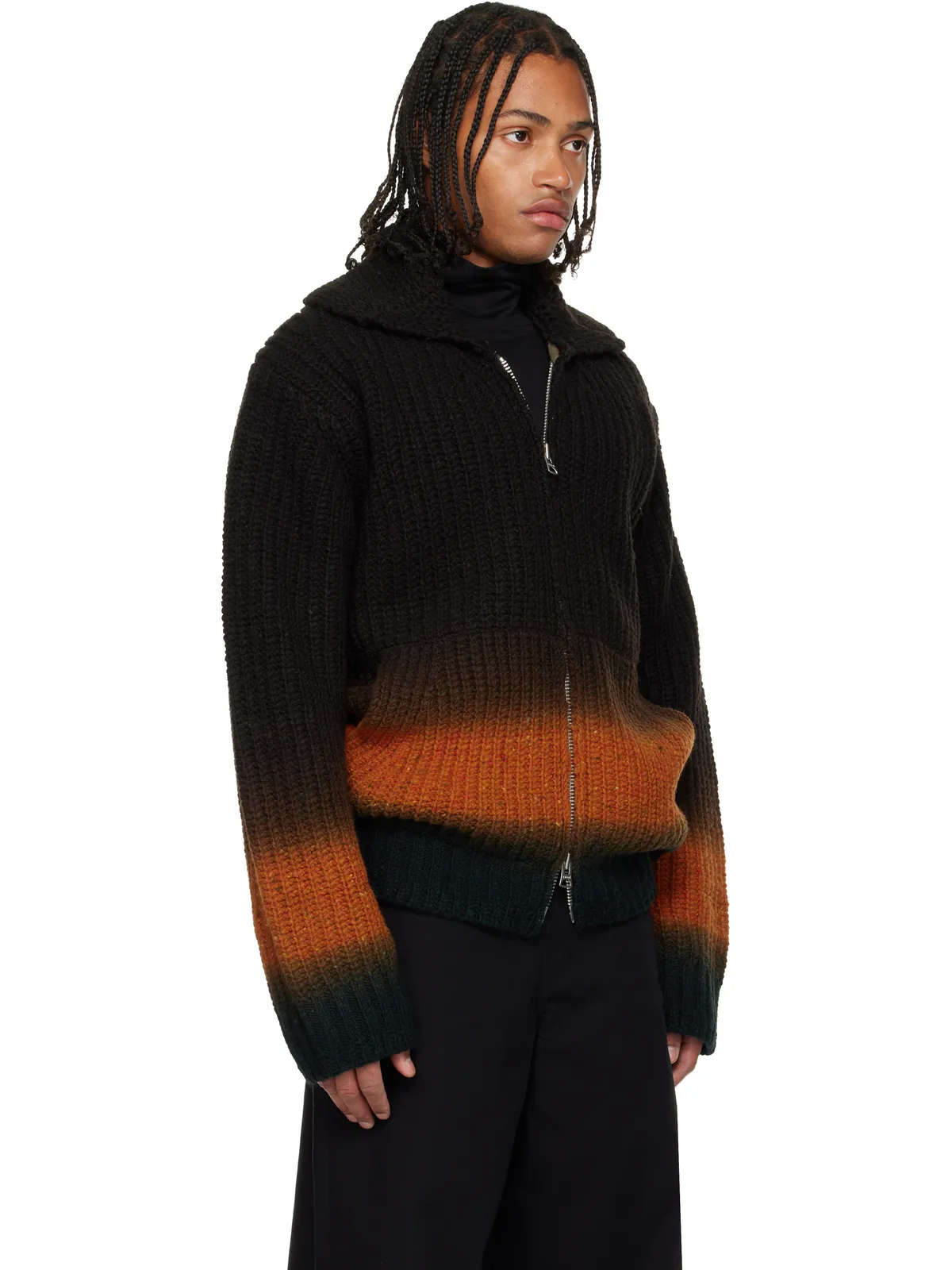 sacai ガーメントダイ ウール カーディガン - 画像2
