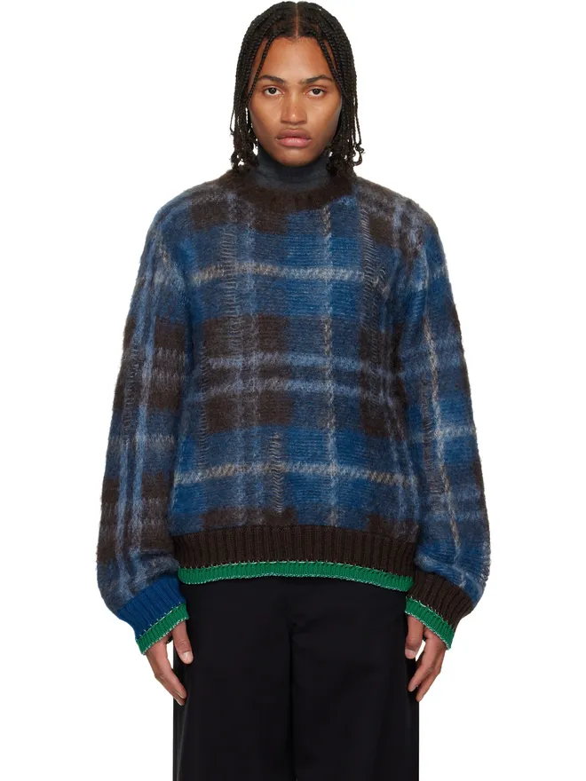 sacai sacai Plaid モヘア セーターの商品画像