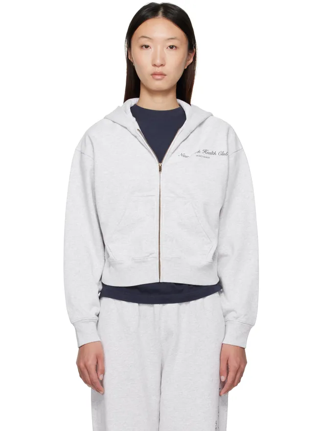 Sporty & Rich Sporty & Rich 'NY Health Club' Sports クロップド ジップフーディの商品画像