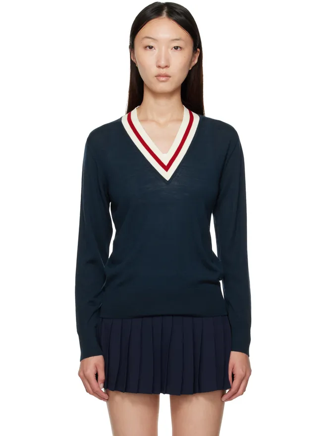 Sporty & Rich Sporty & Rich 'SRC' Minimalist Vネックセーターの商品画像