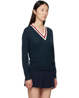Sporty & Rich 'SRC' Minimalist Vネックセーター - サムネイル2
