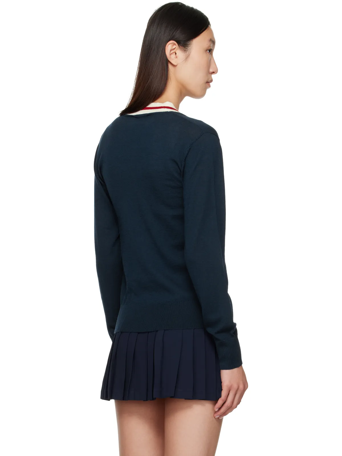 Sporty & Rich 'SRC' Minimalist Vネックセーター - 画像3