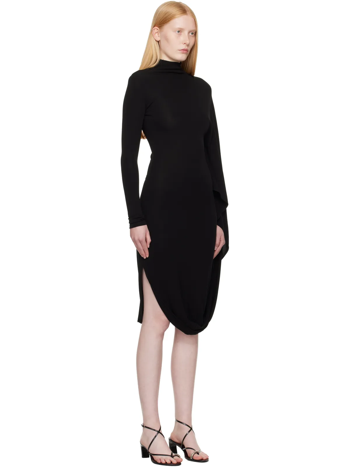 Stella McCartney アシンメトリー ケープ ミディアムワンピース - 画像2