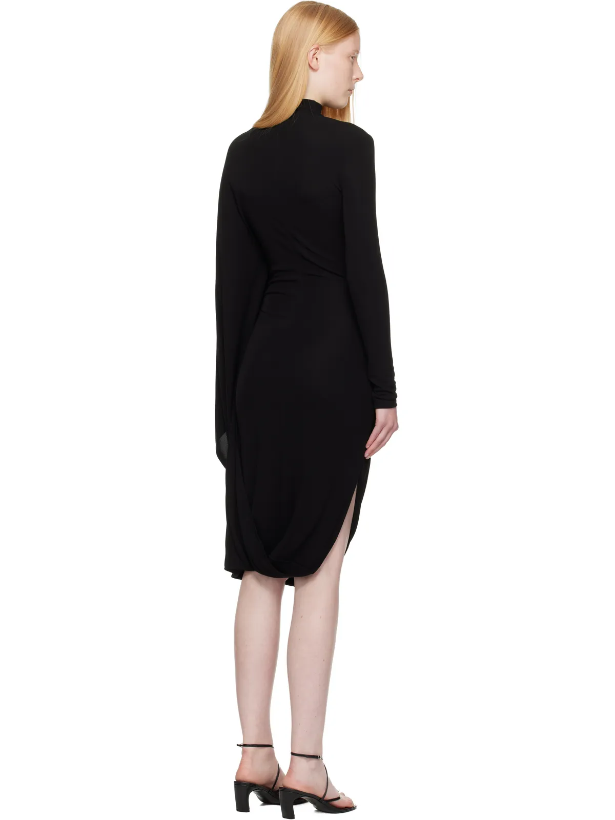 Stella McCartney アシンメトリー ケープ ミディアムワンピース - 画像3