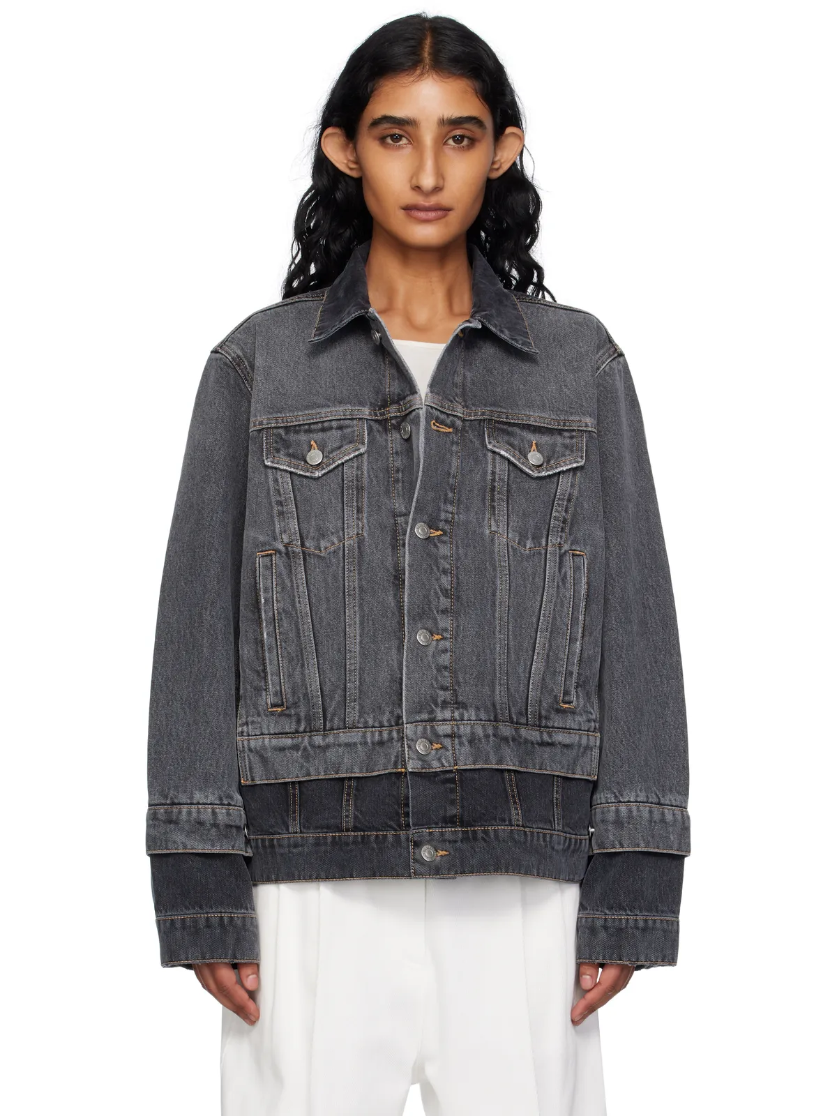 Stella McCartney Tonal Panelled デニムジャケット - 画像1
