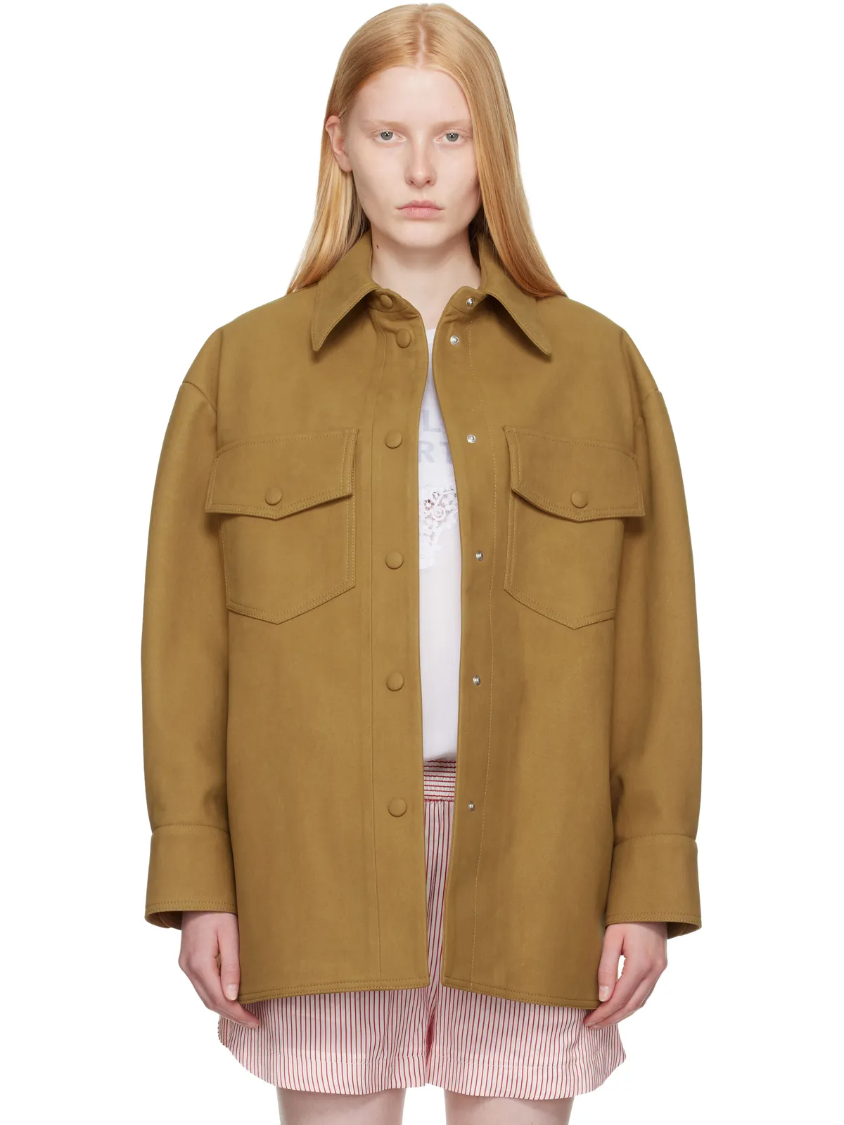 Stella McCartney Alter フェイクスエード オーバーシャツ - 画像1