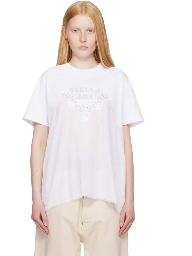 Stella McCartney Stella McCartney レース スリップ ジャージ Tシャツの商品画像