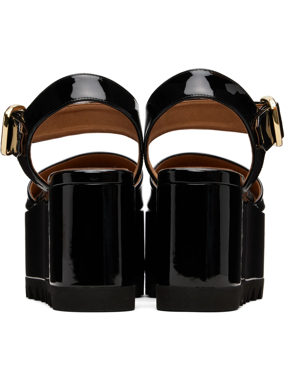 Stella McCartney Elyse パテント プラットフォーム サンダル - 画像2