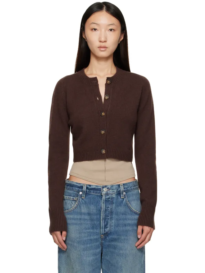 Loulou de Saison Loulou de Saison Zephir カシミヤ クロップド カーディガンの商品画像