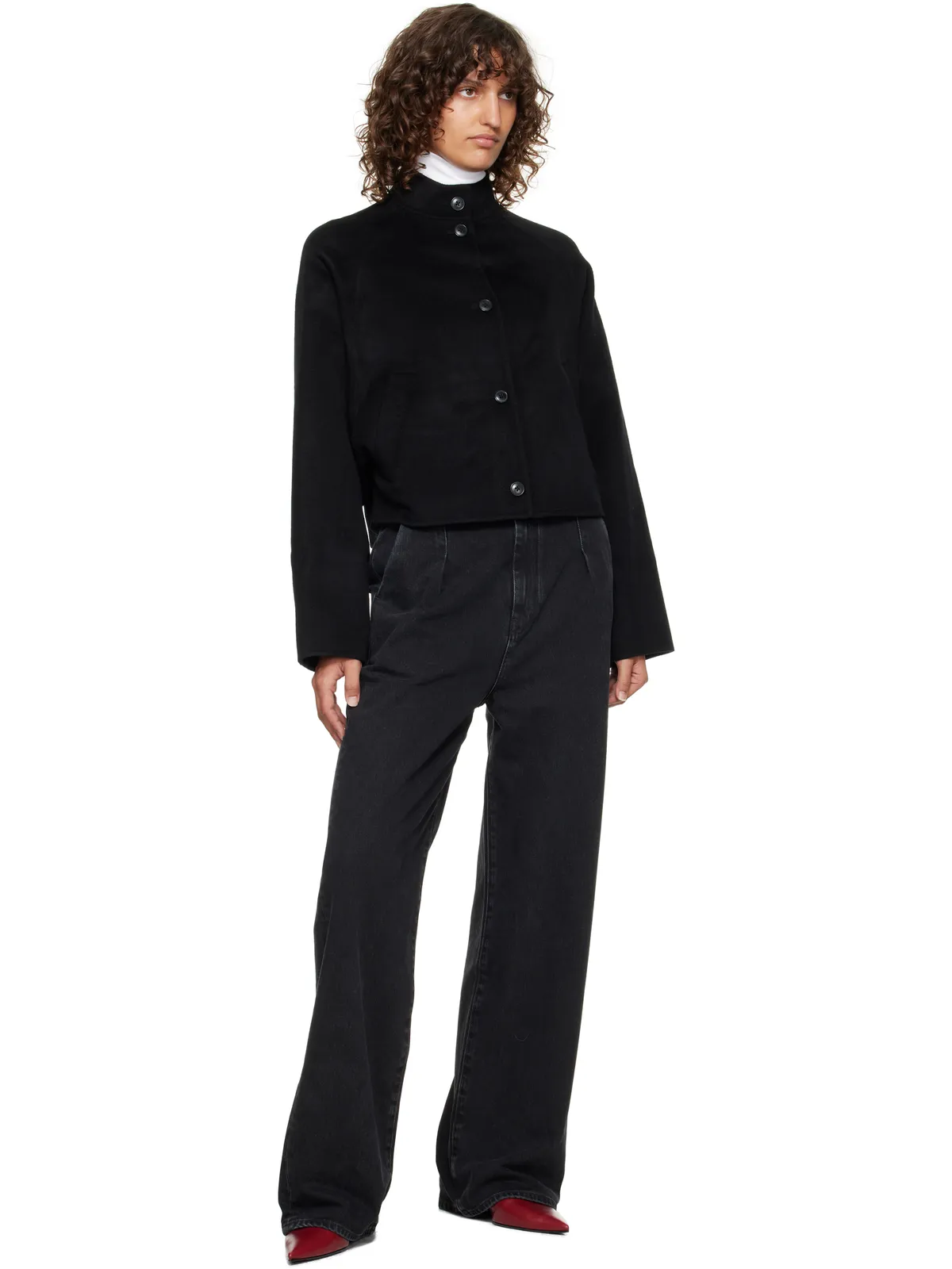 Loulou de Saison Nyma Wool Drap ジャケット - 画像4