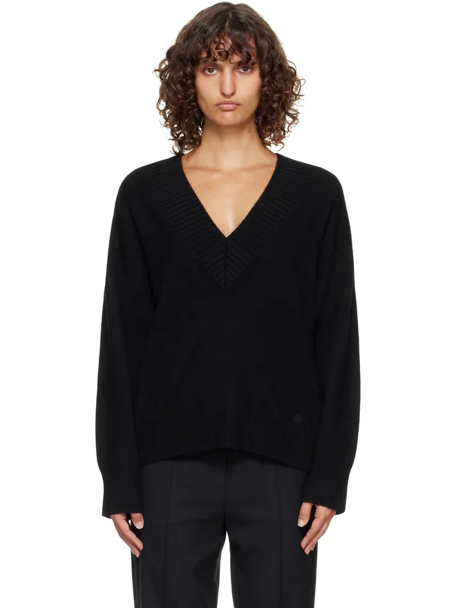 Loulou de Saison Loulou de Saison Sage LDS カシミヤ Vネックセーターの商品画像