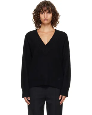 Loulou de Saison Sage LDS カシミヤ Vネックセーター - サムネイル1
