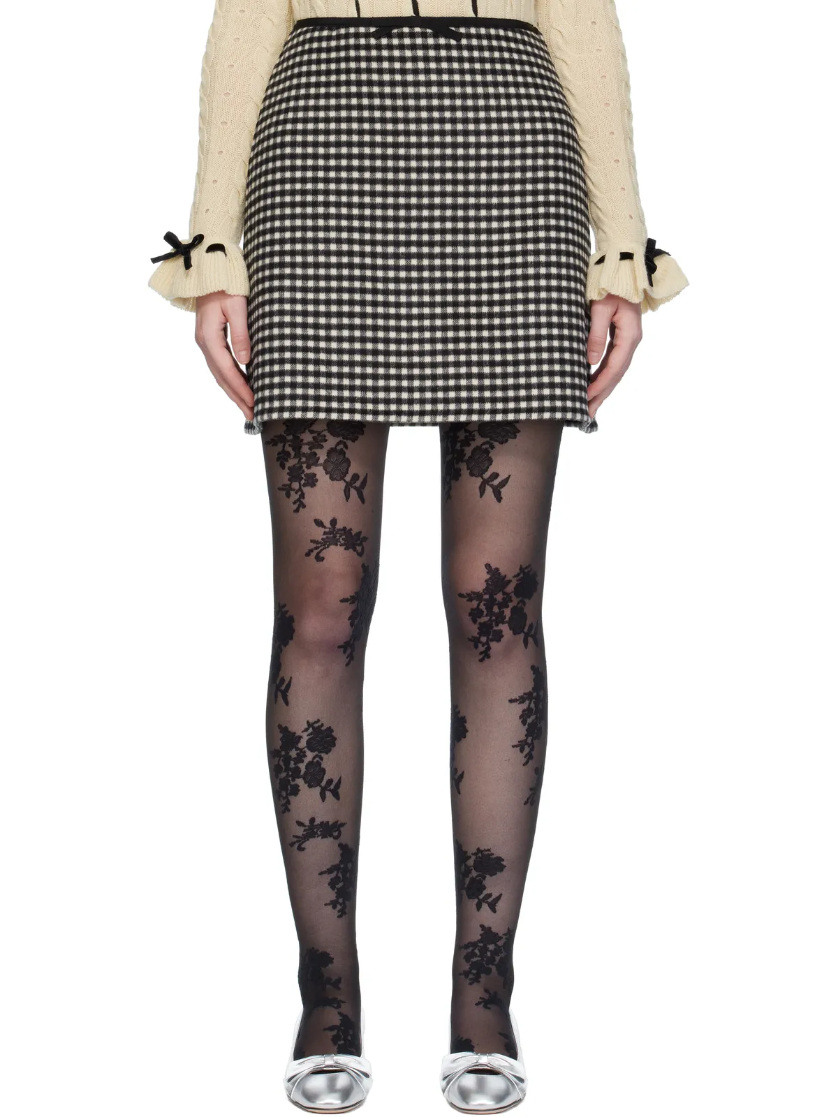 Valentino チェック ミニスカート - 画像1