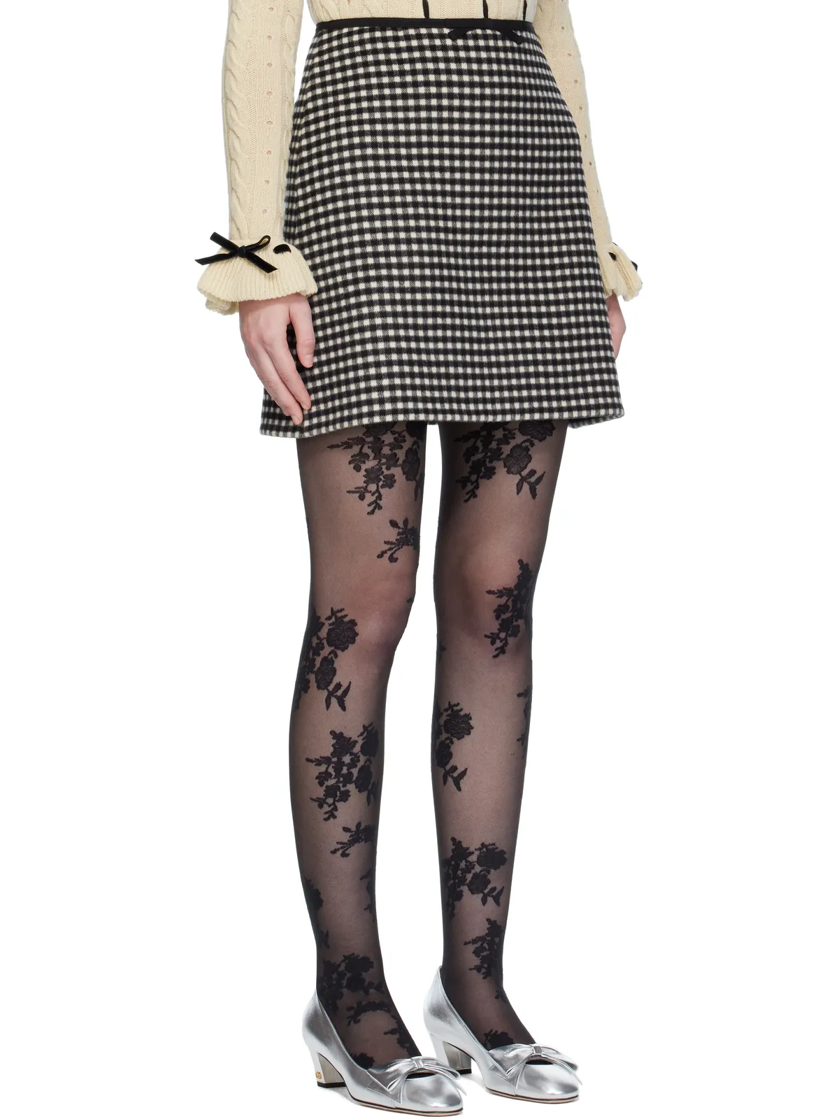 Valentino チェック ミニスカート - 画像2