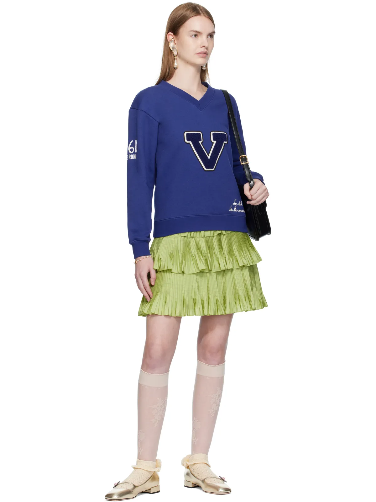 Valentino タフタ ミディアムスカート - 画像4