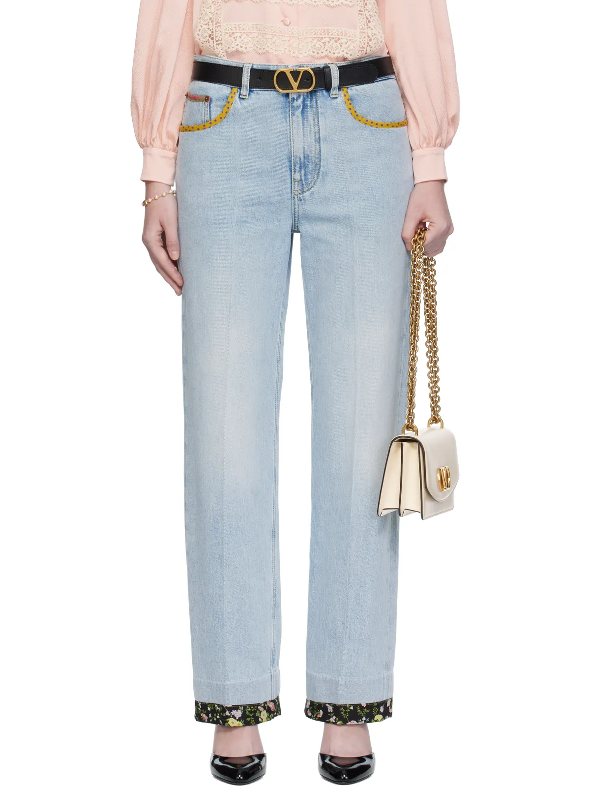 Valentino エンブロイダリー デニム ジーンズ - 画像1