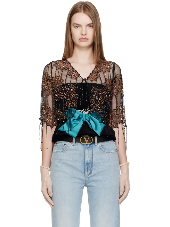 Valentino Valentino スパンコール ジャケットの商品画像