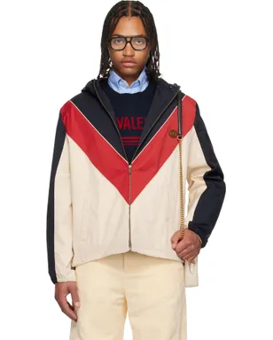 Valentino VLogo Patch フード付き ウインドブレーカー ジャケット - サムネイル1