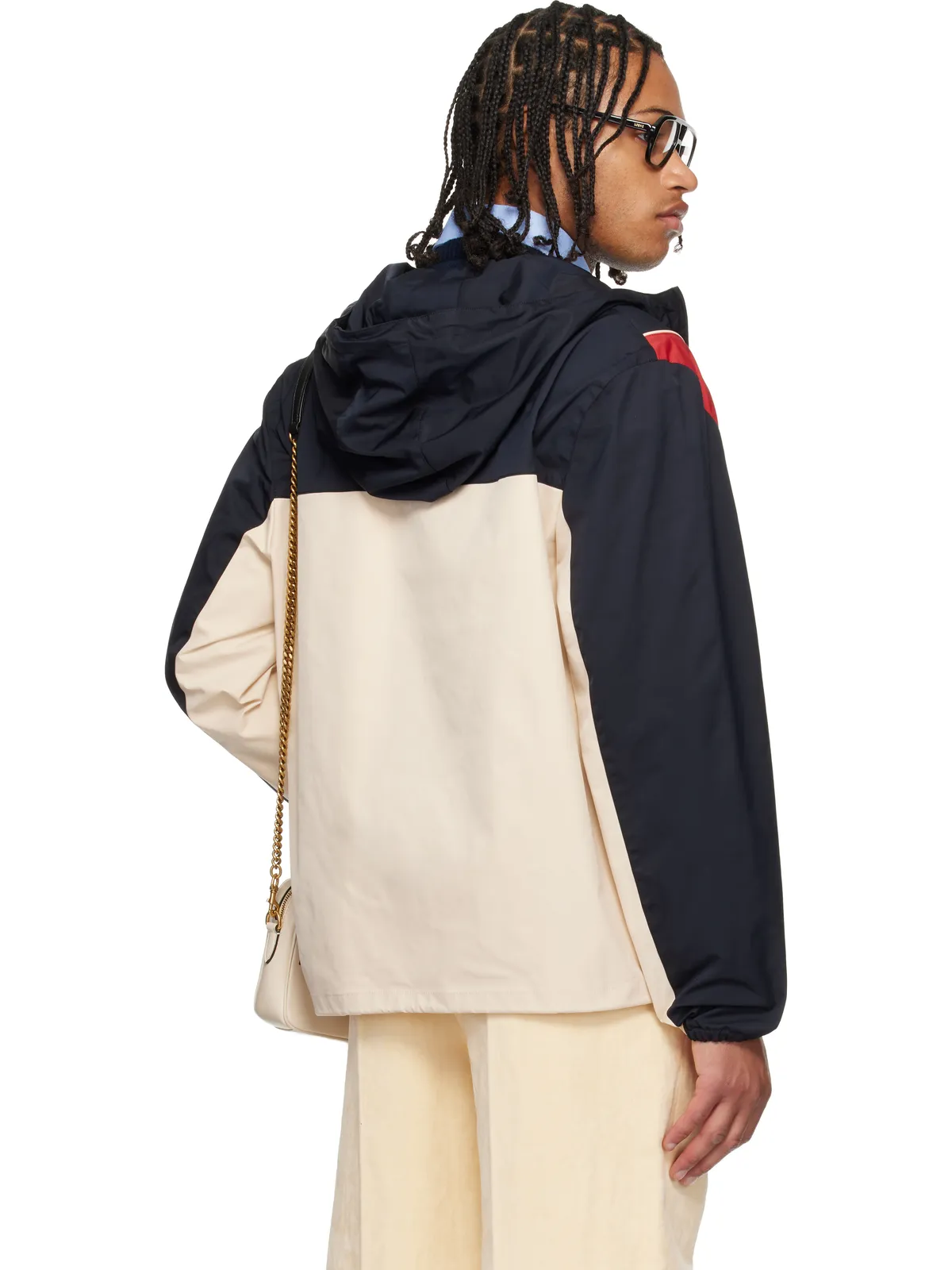 Valentino VLogo Patch フード付き ウインドブレーカー ジャケット - 画像3