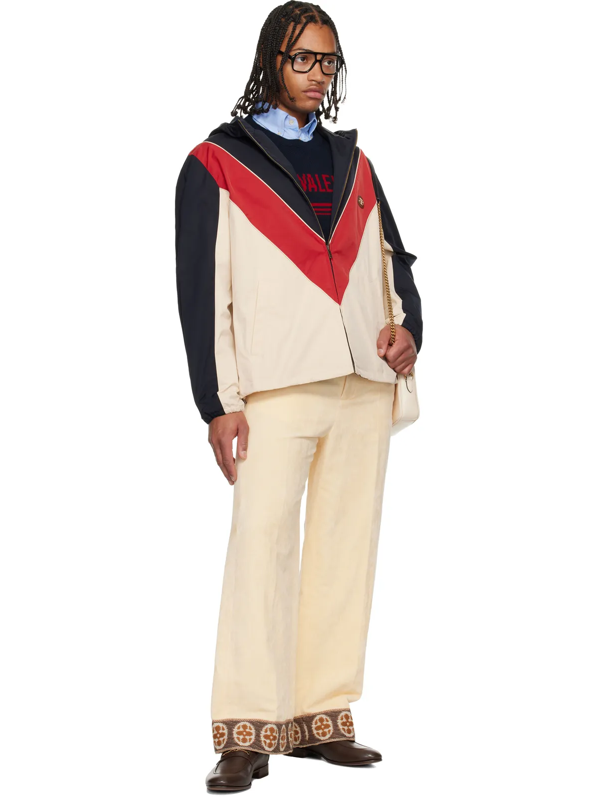 Valentino VLogo Patch フード付き ウインドブレーカー ジャケット - 画像4