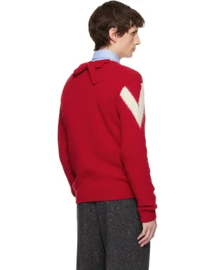 Valentino VLogo ウール リボン セーター - サムネイル3